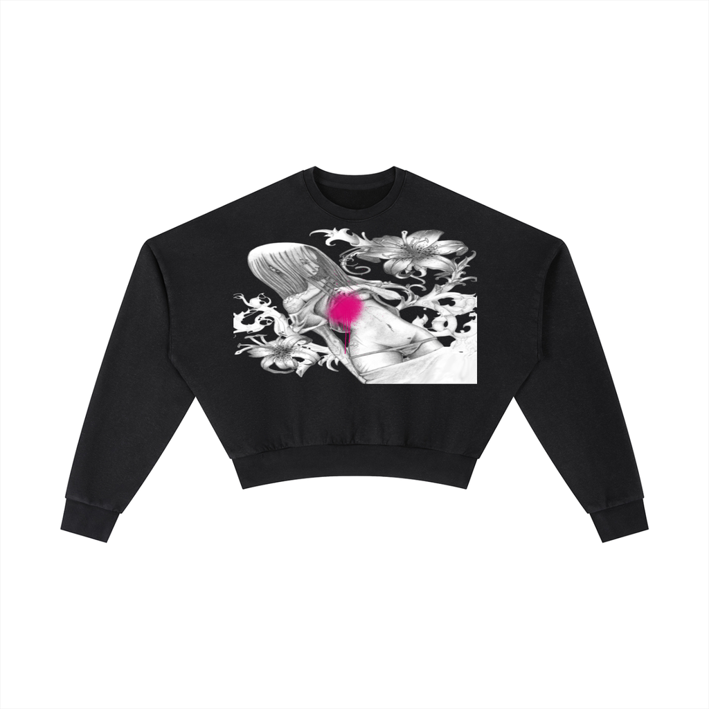 Vintage Washed Cropped Sweatshirt