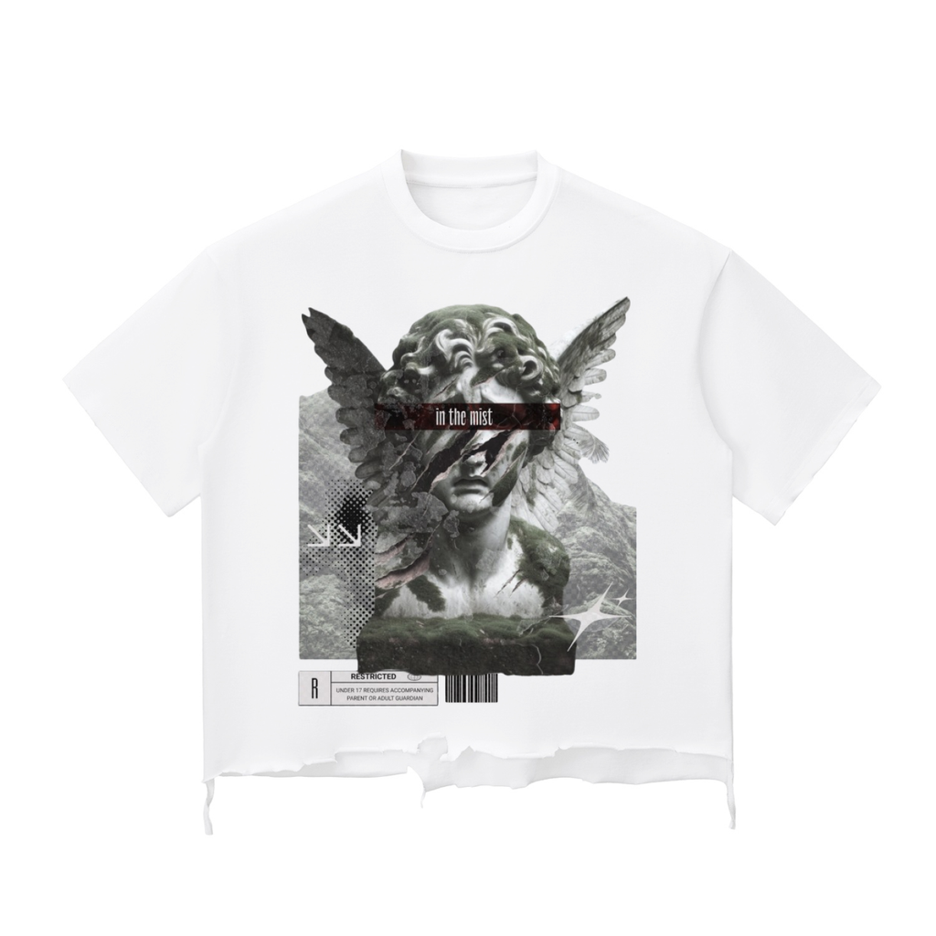 Snow Wash Raw-Hem Boxy T-shirt