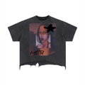 Vintage Wash Boxy Distressed Hem T-Shirt