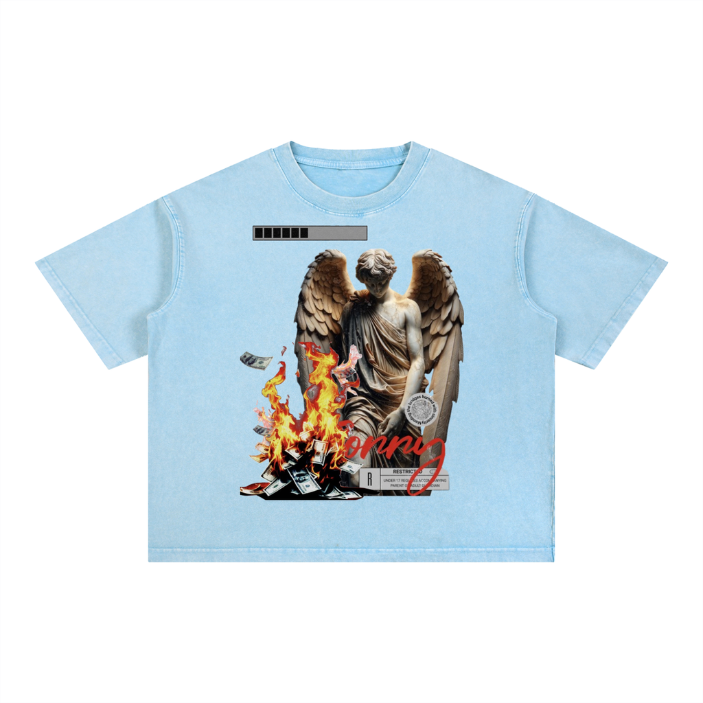 Mineral Wash Boxy Cotton T-Shirt